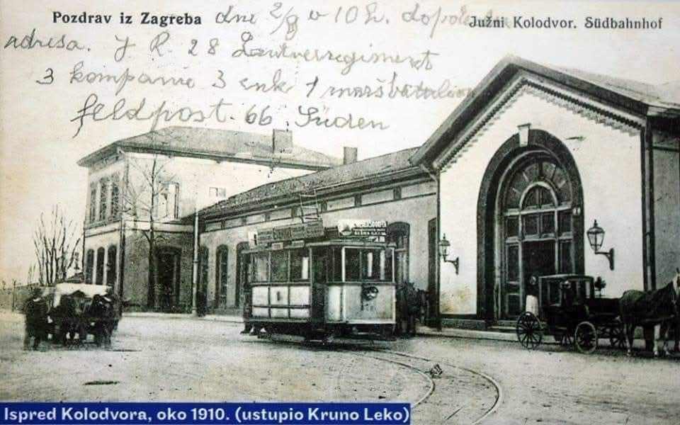 Južni (danas zapadni) kolodvor oko 1910. godine